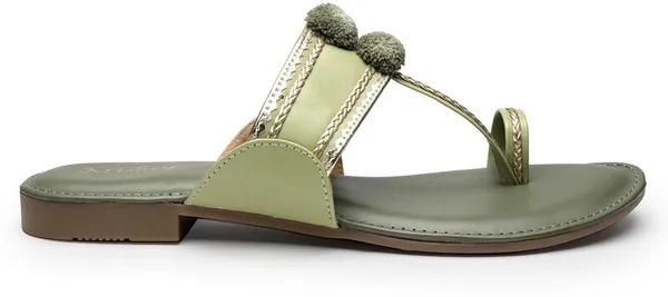 Green_Solid_Slip-On_Artificial_Leather_Casual_Wedges_For_Women