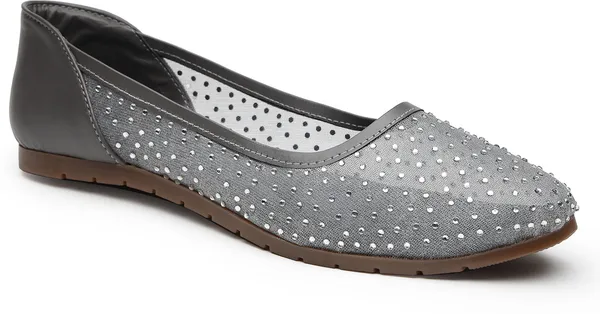 Grey_Women_Solid_Round_Toe_Mesh_Casual_Bellies