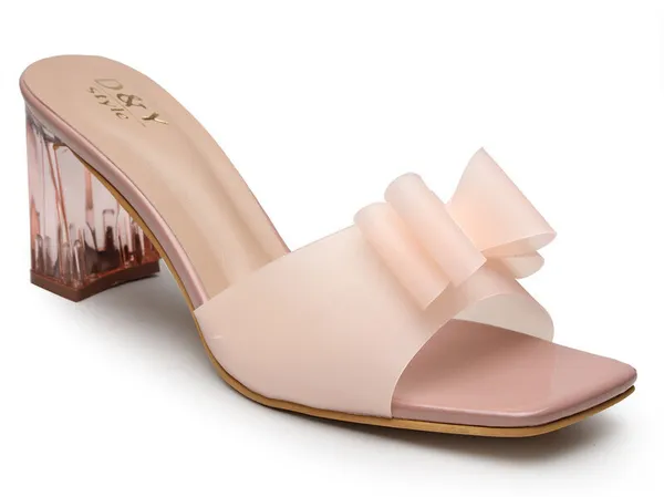 Pink_Solid_Slip-On_Rubber_Heels_For_Women