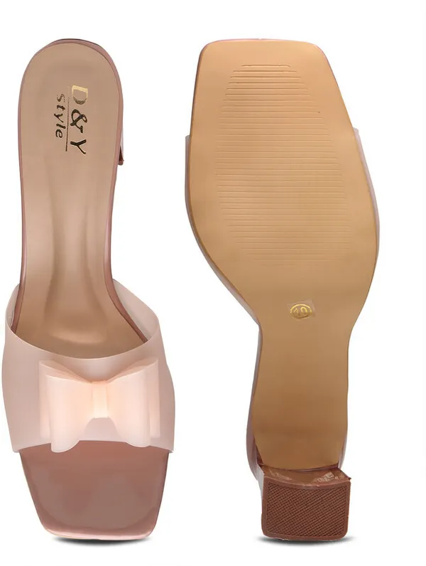 Pink_Solid_Slip-On_Rubber_Heels_For_Women