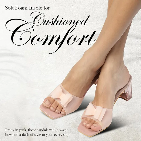 Pink_Solid_Slip-On_Rubber_Heels_For_Women