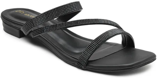 Black_Solid_Resin_Flip_Flops_For_Women
