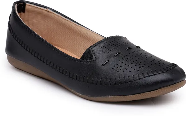 Black_Solid_Flat_Resin_Casual_Bellies_For_Women