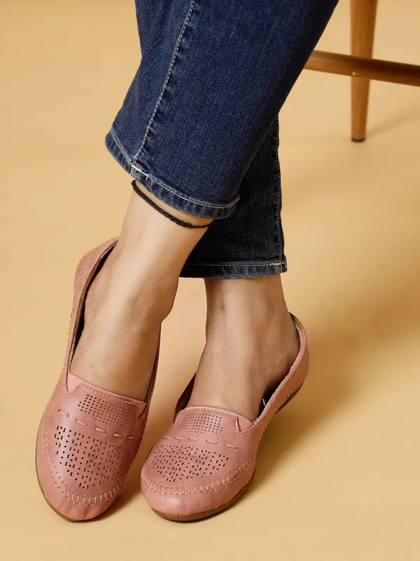 Camel_Solid_Flat_Resin_Casual_Bellies_For_Women