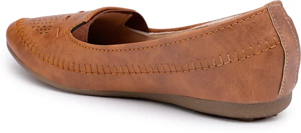Tan_Solid_Flat_Resin_Casual_Bellies_For_Women