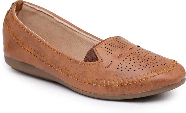 Tan_Solid_Flat_Resin_Casual_Bellies_For_Women