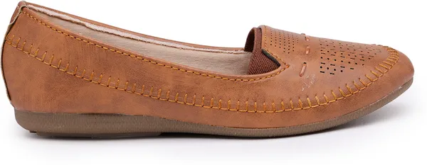 Tan_Solid_Flat_Resin_Casual_Bellies_For_Women