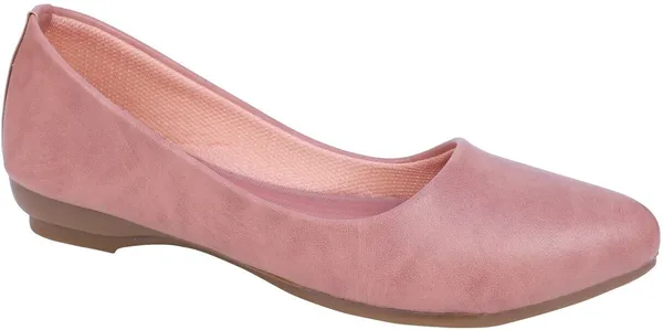 Pink_Women_Solid_Pointed_Toe_Artificial_Leather_Casual_Bellies