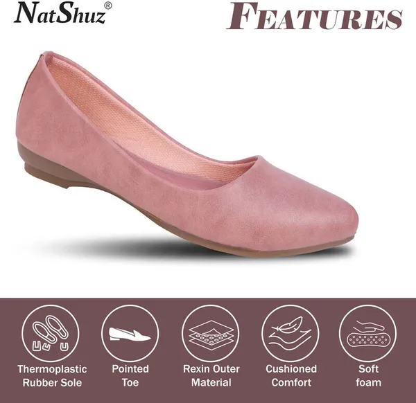 Pink_Women_Solid_Pointed_Toe_Artificial_Leather_Casual_Bellies