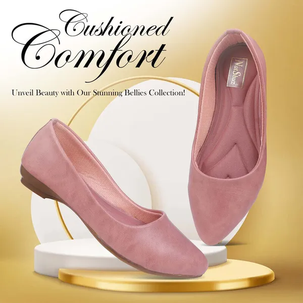 Pink_Women_Solid_Pointed_Toe_Artificial_Leather_Casual_Bellies