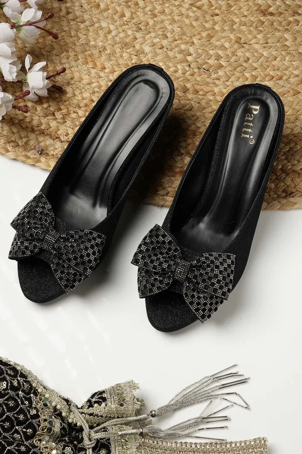 Black_Synthetic_Leather_Casual_Wedges_For_Women