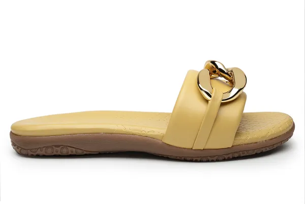 Gold_Solid_Slip-On_Artificial_Leather_Flats_For_Women