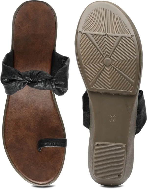 Brown::Black_Artificial_Leather_Wedges_For_Women
