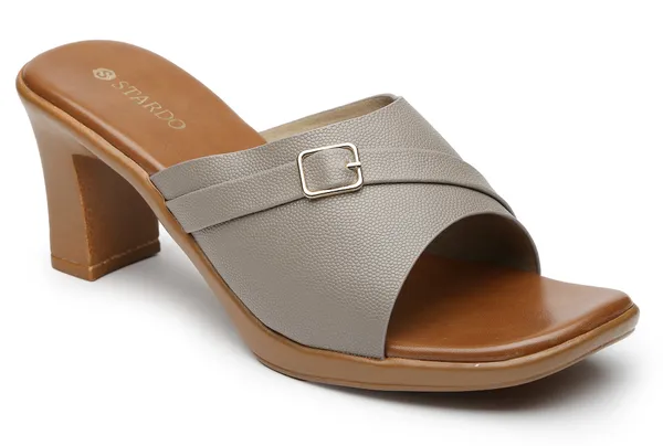 Grey_Solid_Slip-On_Artificial_Leather_Heels_For_Women