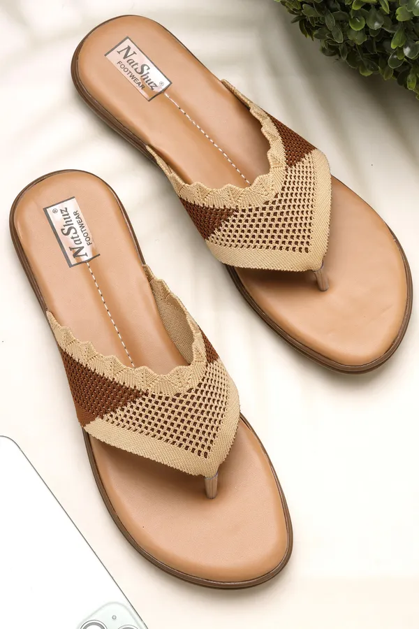 Brown_Solid_Slip-On_Mesh_Flats_For_Women