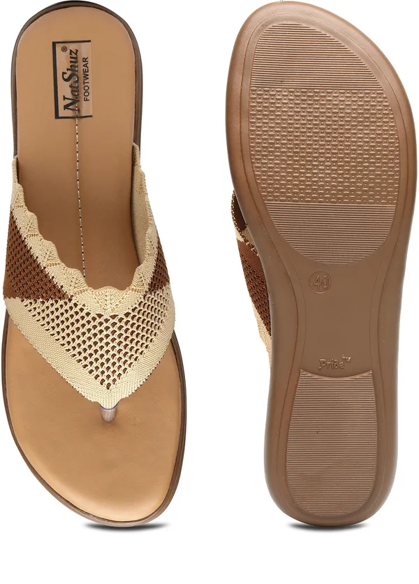 Brown_Solid_Slip-On_Mesh_Flats_For_Women