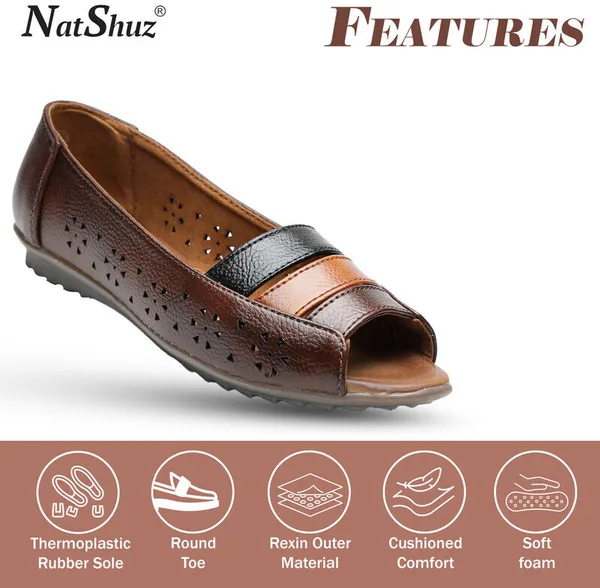 Brown_Solid_Round_Toe_Synthetic_Leather_Casual_Brogues_For_Women