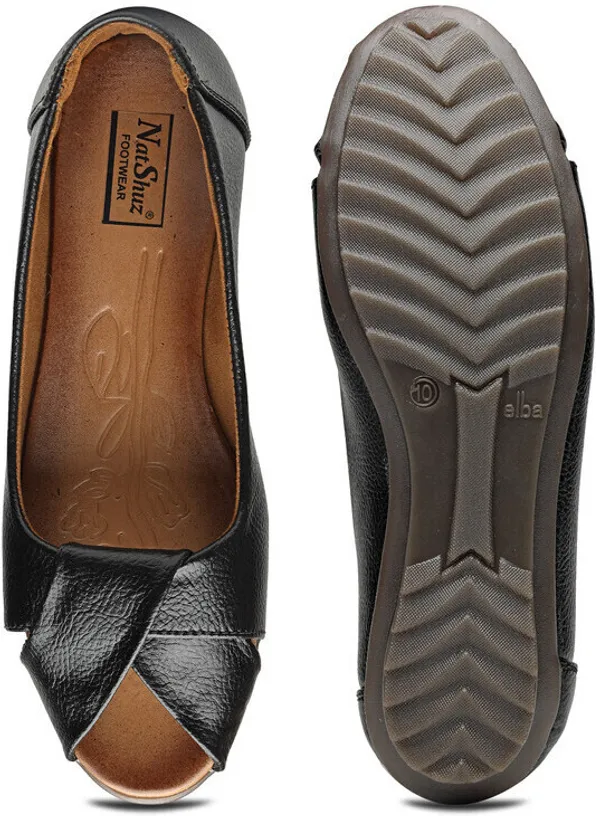 Black_Women_Solid_Round_Toe_Synthetic_Leather_Casual_Bellies