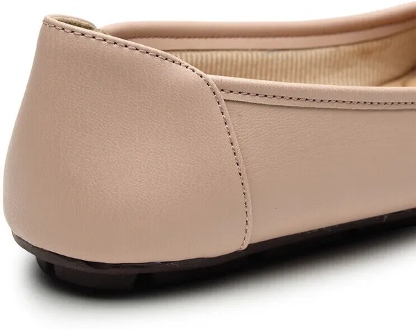 Beige_Solid_Round_Toe_Synthetic_Leather_Casual_Bellies_For_Women