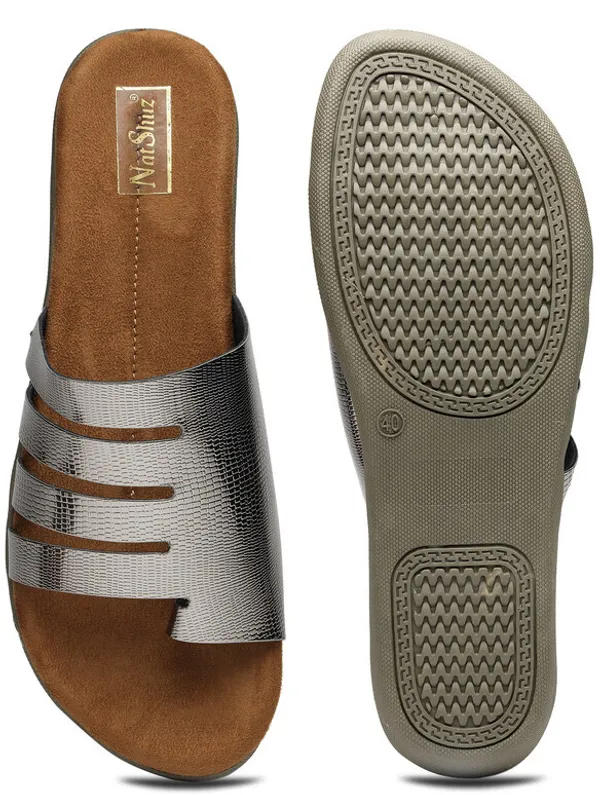 Silver_Solid_Thermoplastic_Rubber_Slippers_For_Women