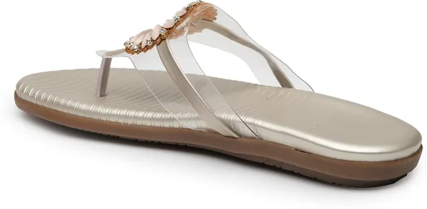 Gold_Solid_Slip-On_Synthetic_Flats_For_Women