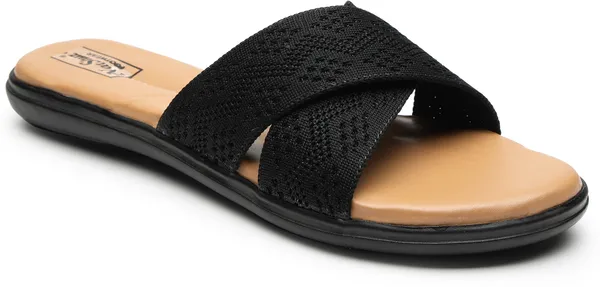 Black_Solid_Slip-On_Mesh_Casual_Wedges_For_Women
