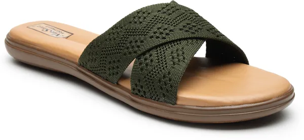 Olive_Solid_Slip-On_Mesh_Casual_Wedges_For_Women