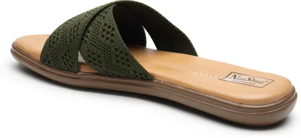 Olive_Solid_Slip-On_Mesh_Casual_Wedges_For_Women