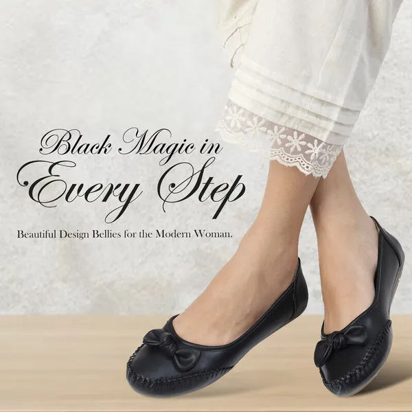 Black_Solid_Round_Toe_Synthetic_Leather_Casual_Bellies_For_Women