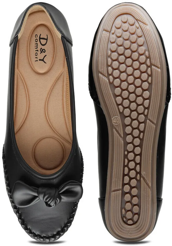 Black_Solid_Round_Toe_Synthetic_Leather_Casual_Bellies_For_Women