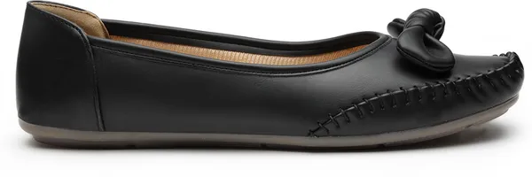 Black_Solid_Round_Toe_Synthetic_Leather_Casual_Bellies_For_Women