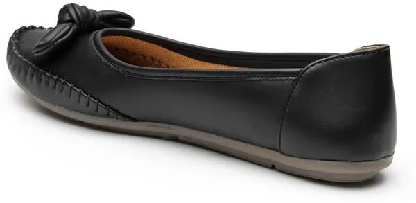 Black_Solid_Round_Toe_Synthetic_Leather_Casual_Bellies_For_Women