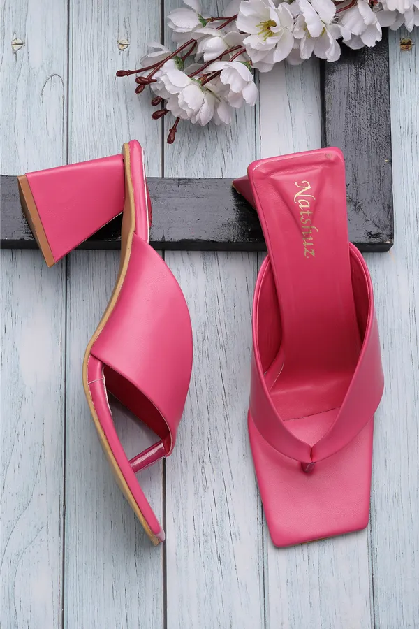 Pink_Solid_Slip-On_Artificial_Leather_Heels_For_Women