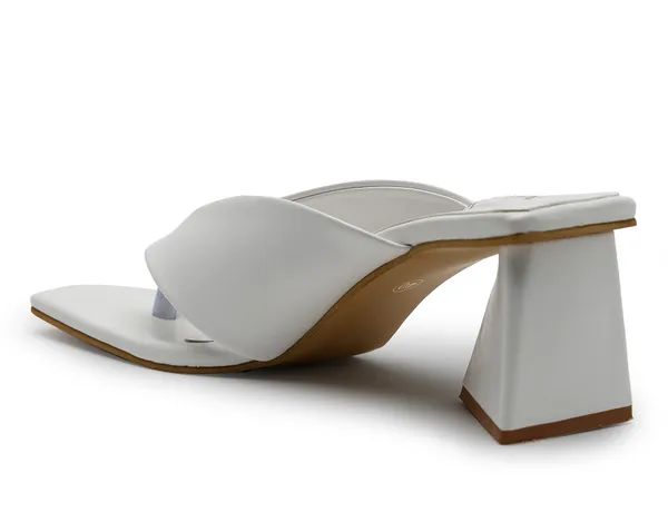 White_Solid_Slip-On_Artificial_Leather_Heels_For_Women