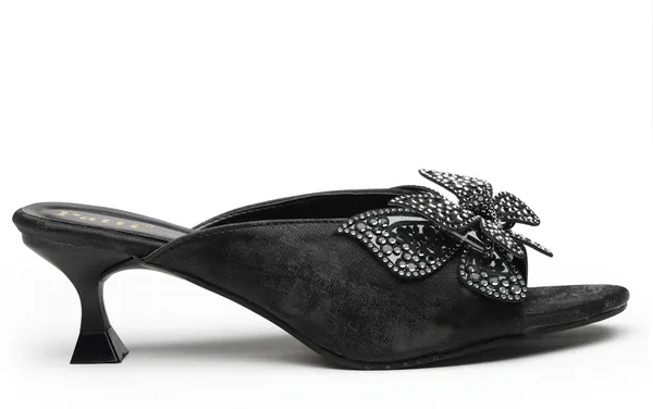 Black_Solid_Slip-On_Artificial_Leather_Heels_For_Women