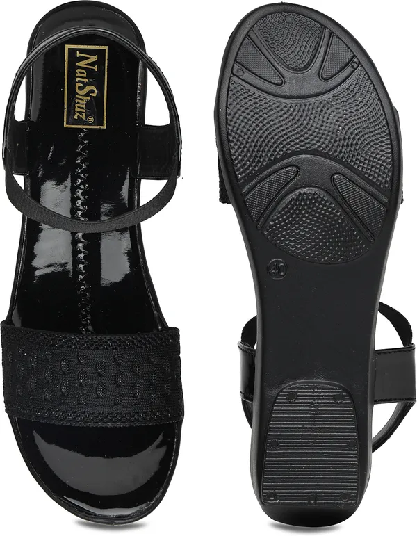 Black_Solid_Slip_On_Synthetic_Heels_For_Women