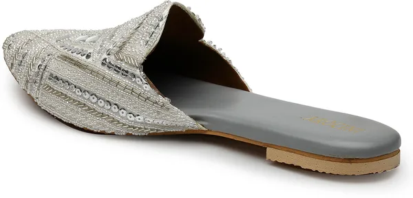 Silver_Solid_Slip-On_Synthetic_Leather_Flats_For_Women