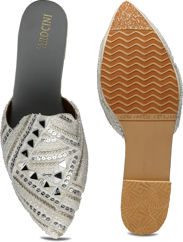 Silver_Solid_Slip-On_Synthetic_Leather_Flats_For_Women