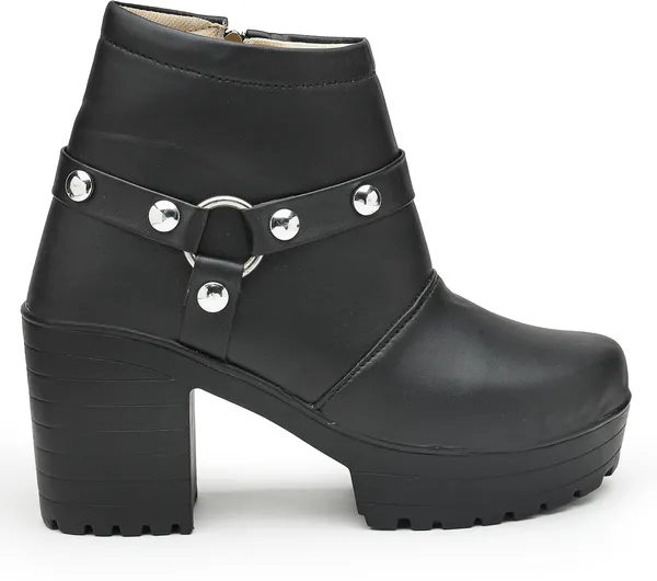 Black_Women_Solid_Round_Synthetic_Casual_Boots
