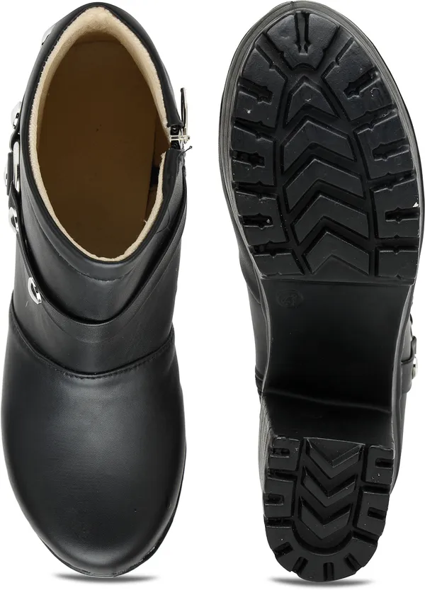 Black_Women_Solid_Round_Synthetic_Casual_Boots