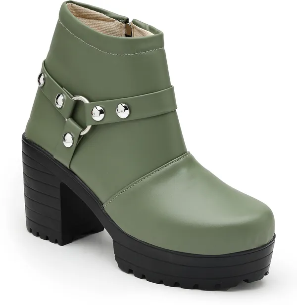 Olive_Solid_Round_Synthetic_Casual_Boots_For_Women