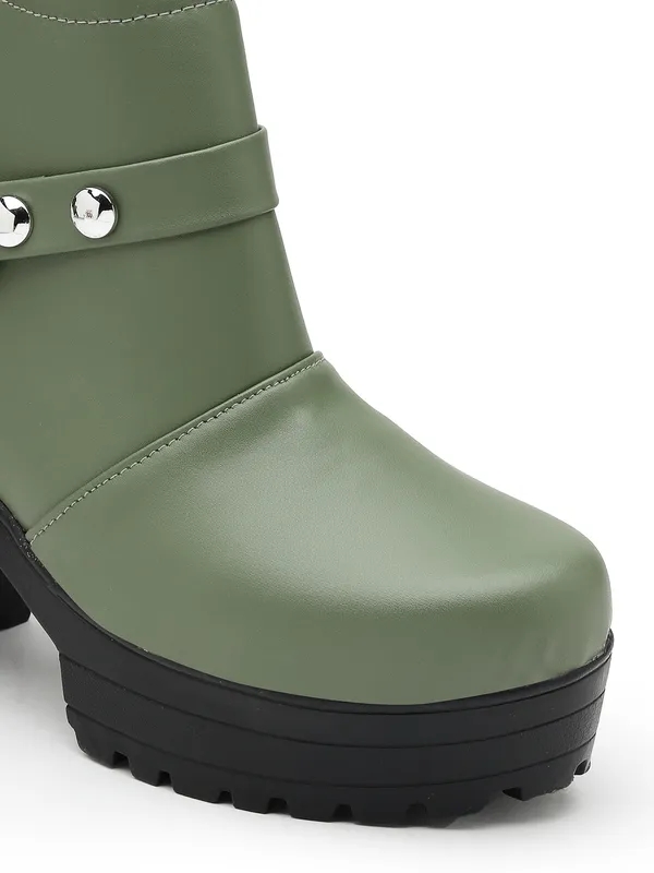 Olive_Solid_Round_Synthetic_Casual_Boots_For_Women