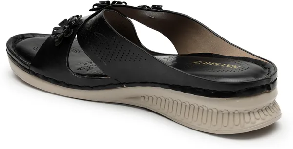 Black_Solid_Slip-On_Artificial_Leather_Casual_Wedges_For_Women