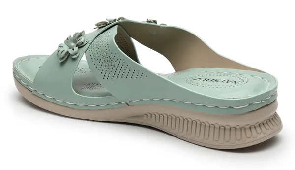 Green_Solid_Slip-On_Artificial_Leather_Casual_Wedges_For_Women