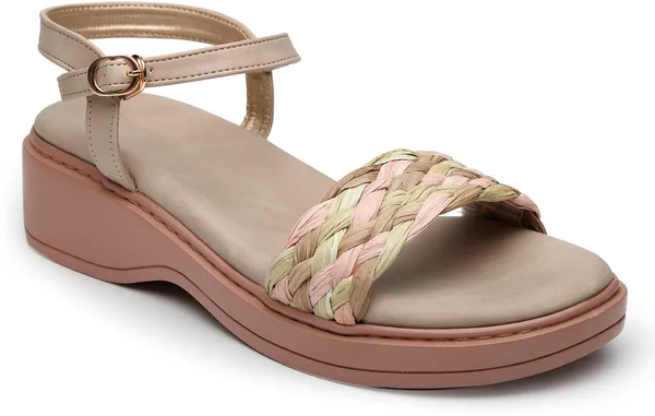 Pink_Solid_Slip-On_Artificial_Leather_Wedges_For_Women