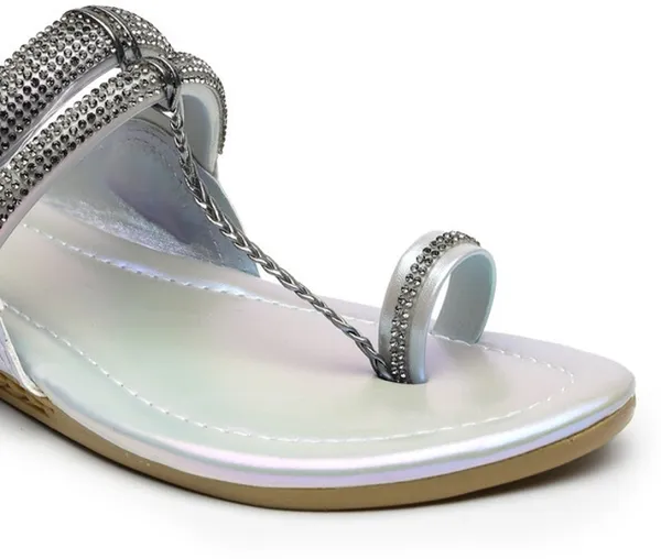 Silver_Solid_Slip-On_Artificial_Leather_Flats_For_Women