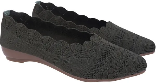 Olive_Solid_Pointed_Toe_Mesh_Casual_Bellies_For_Women
