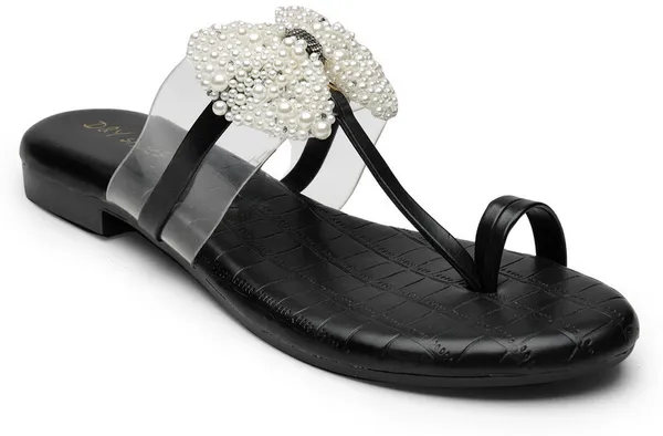 Black_Solid_Thermoplastic_Rubber_Flip_Flops_For_Women