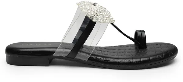 Black_Solid_Thermoplastic_Rubber_Flip_Flops_For_Women