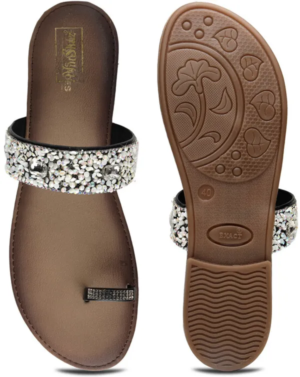 Black_Solid_Thermoplastic_Rubber_Slippers_For_Women